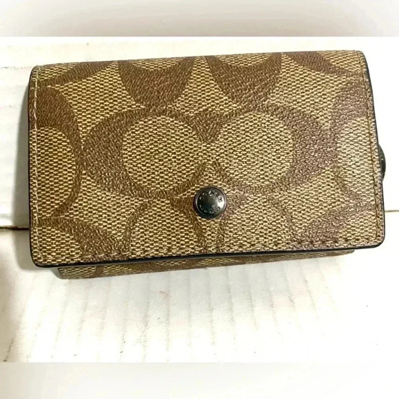 Coach CC signature print canvas 4 ring key case - Picture 1 of 8